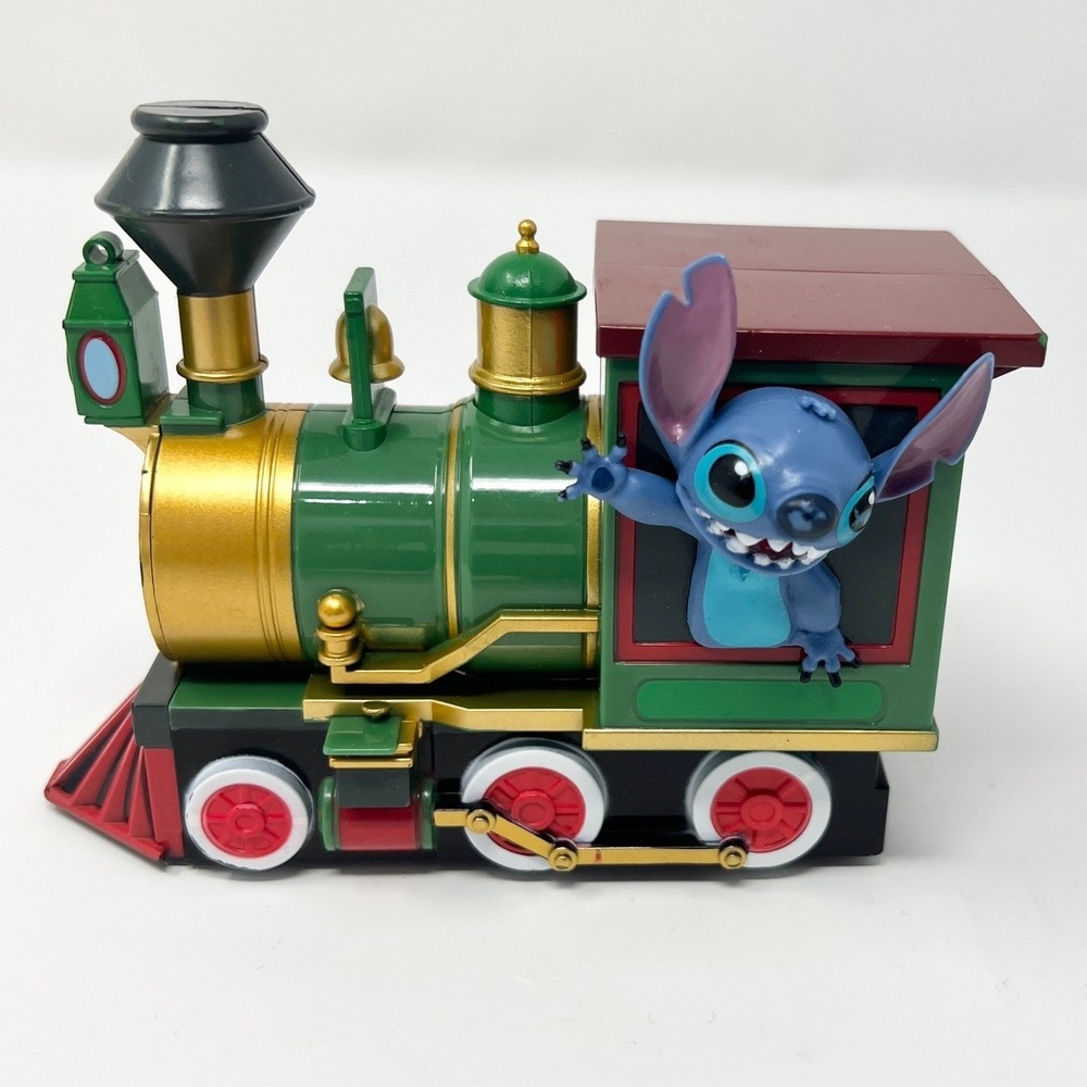 Disney Parks Stitch Riding the Train Vehicle Pullback‎ Toy Vehicle Car